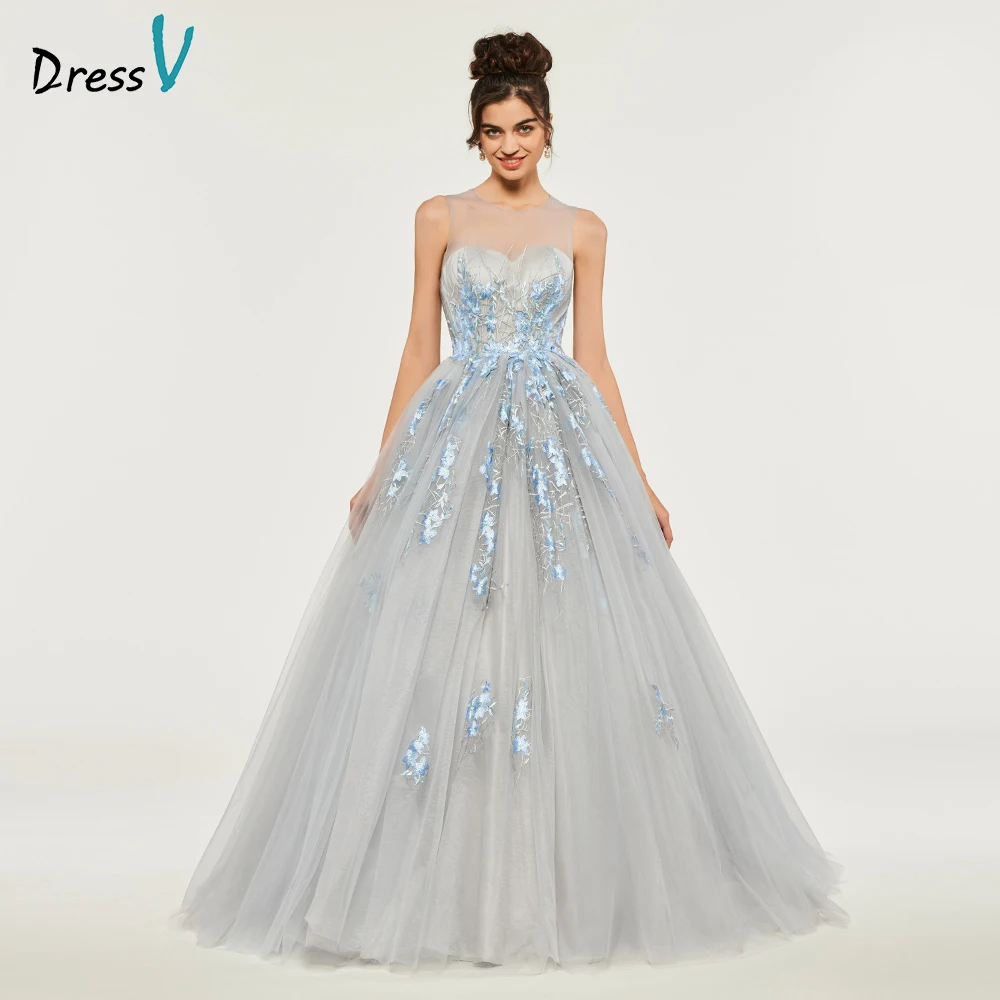 Dressv/бальное Пышное Платье принцессы на шнуровке без рукавов с аппликацией милое