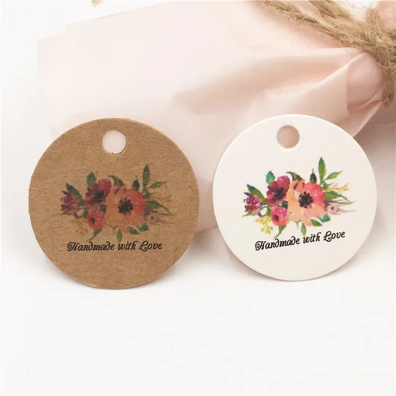 50 шт. круглые этикетки из крафт бумаги|Упаковка и стойки для украшений| |