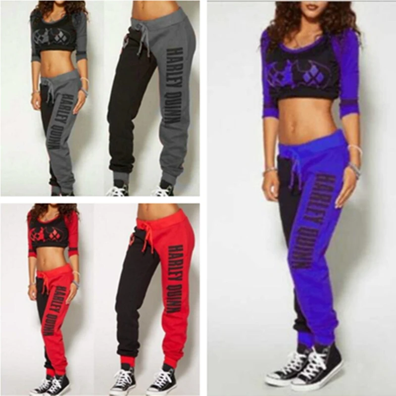 Spot Suicide Team Ms. Harry Quin Cosplay Costume Hoodie Sweatshirt Sports Pants Jogging Fitness Sportswear | Тематическая одежда и