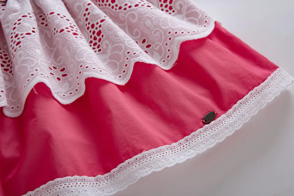 Pettigirl/оптовая продажа розовое кружевное платье принцессы с цветочной вышивкой