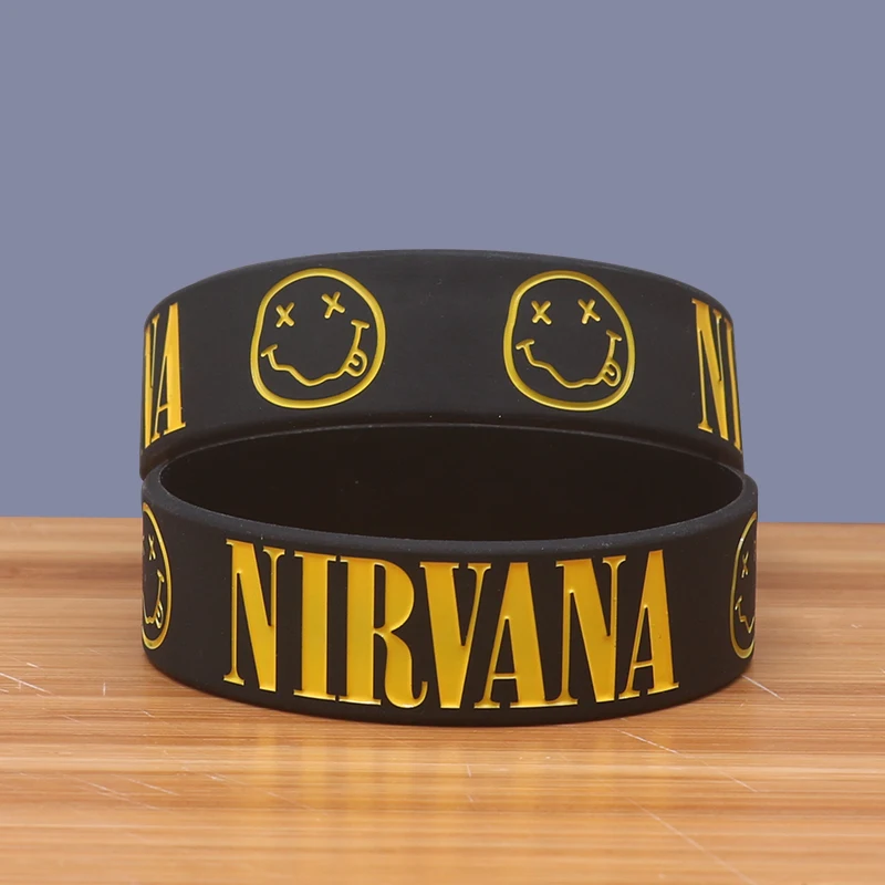 Рок-Группа NIRVANA широкая версия силиконовые браслеты звезда силиконовый браслет