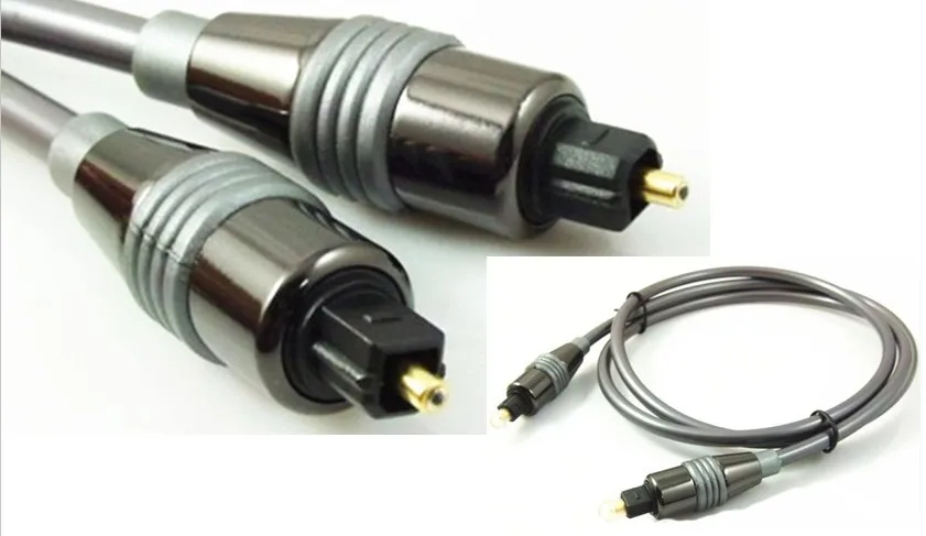 Черный хромированный волоконно оптический аудио кабель цифровой Расширенный