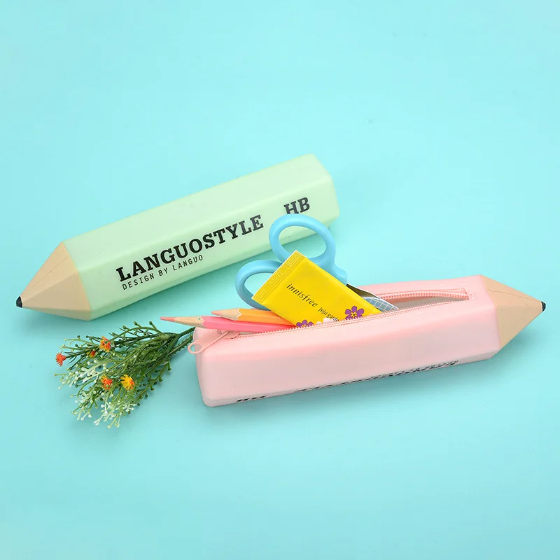 Kawaii креативный большой горячий школьный силикагелевый пенал сумка коробка LG-7422