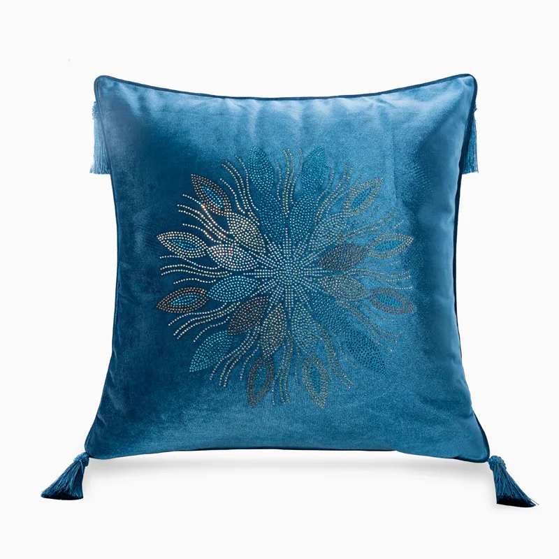 Домашние Декоративные диванные подушки высокоточные бархатные с цветным