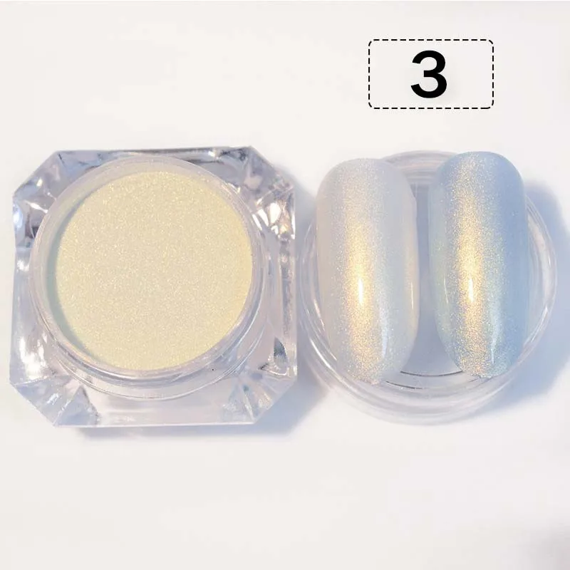 4 BORN PRETTY 1 коробка жемчужные блестки для ногтей Русалка порошки для творчества Сияющий макияж цветной маникюр набор - Цвет: 4