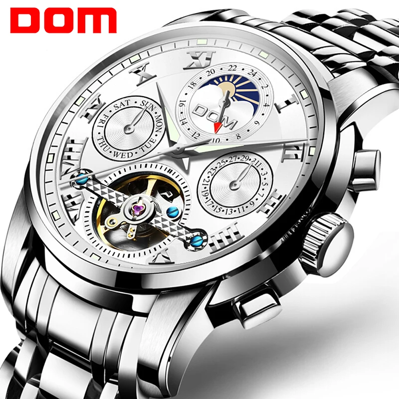 DOM механические часы лучший бренд класса люкс для мужчин модные бизнес кварцевые