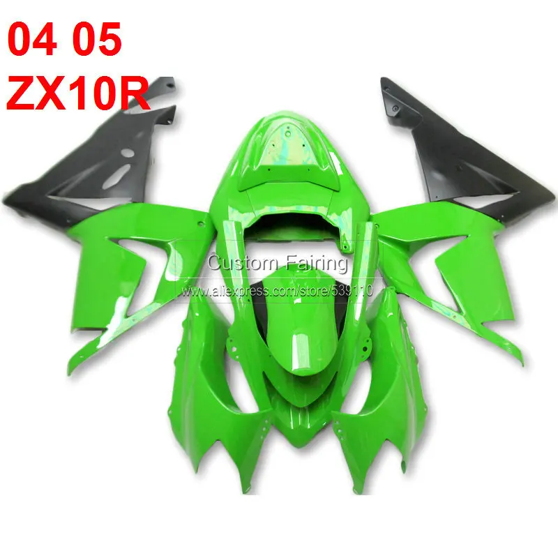 

fairing set for Kawasaki ZX10R 05 04 Ninja Abs green / black 2005 2004 fairing kit fairings SF115
