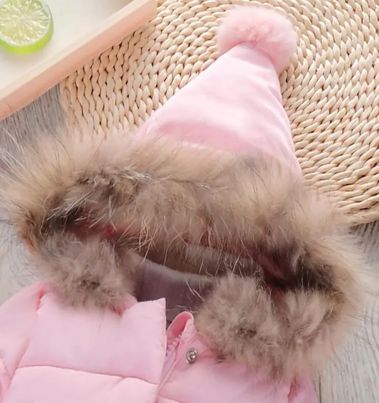 Rlyaeiz/2018 зимняя куртка для малышей пальто девочек теплая парка с капюшоном и