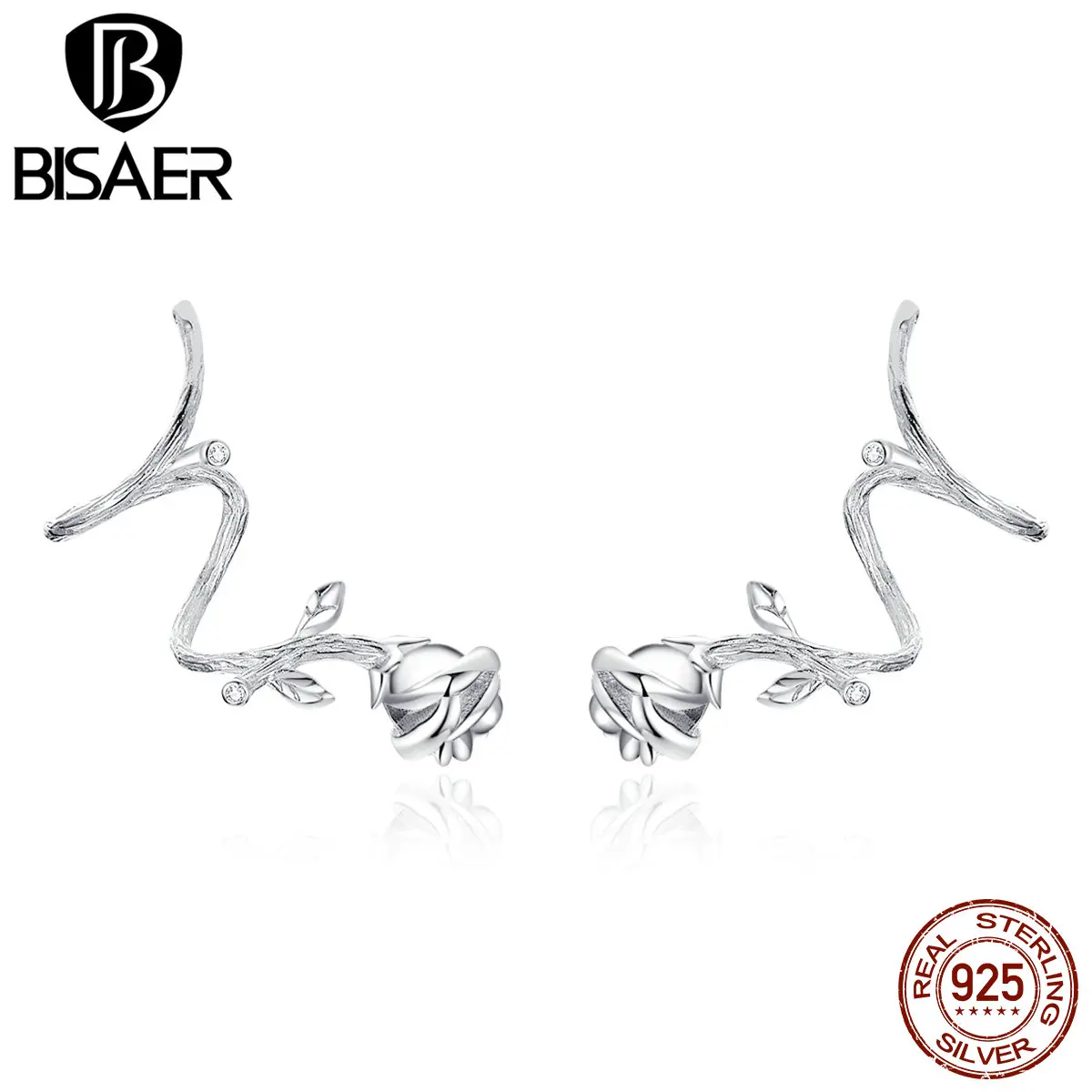 Женские серьги-гвоздики с цветущими розовыми цветами винтажные серебряные