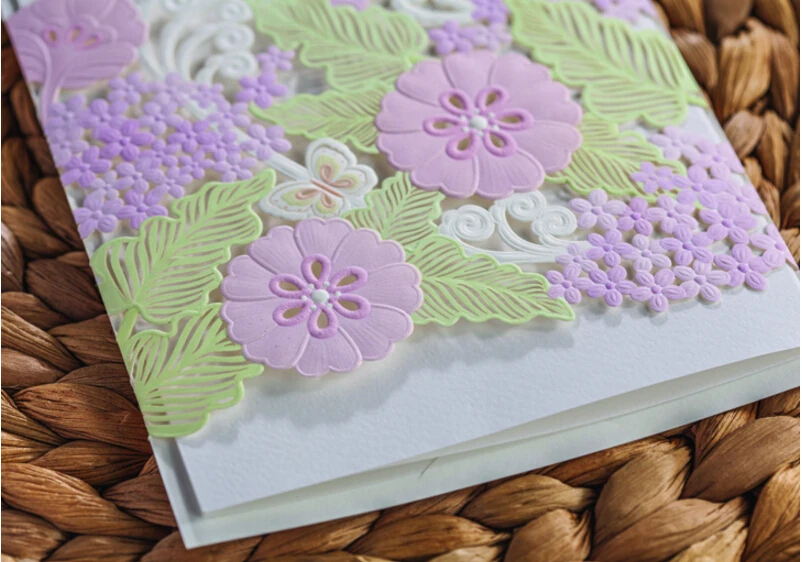 Персонализированные розовый Флора Дизайн сложил карты свадебные приглашения|lot