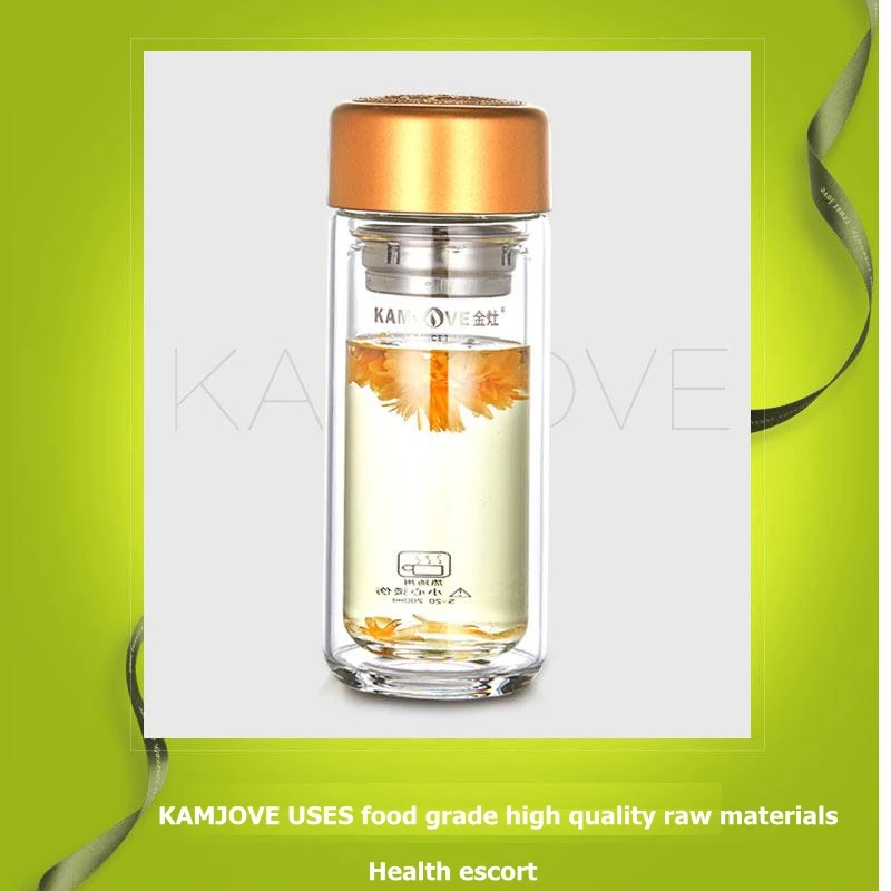 Бесплатная доставка kamjove чай кубок фильтр для воды чашки двойной портативный