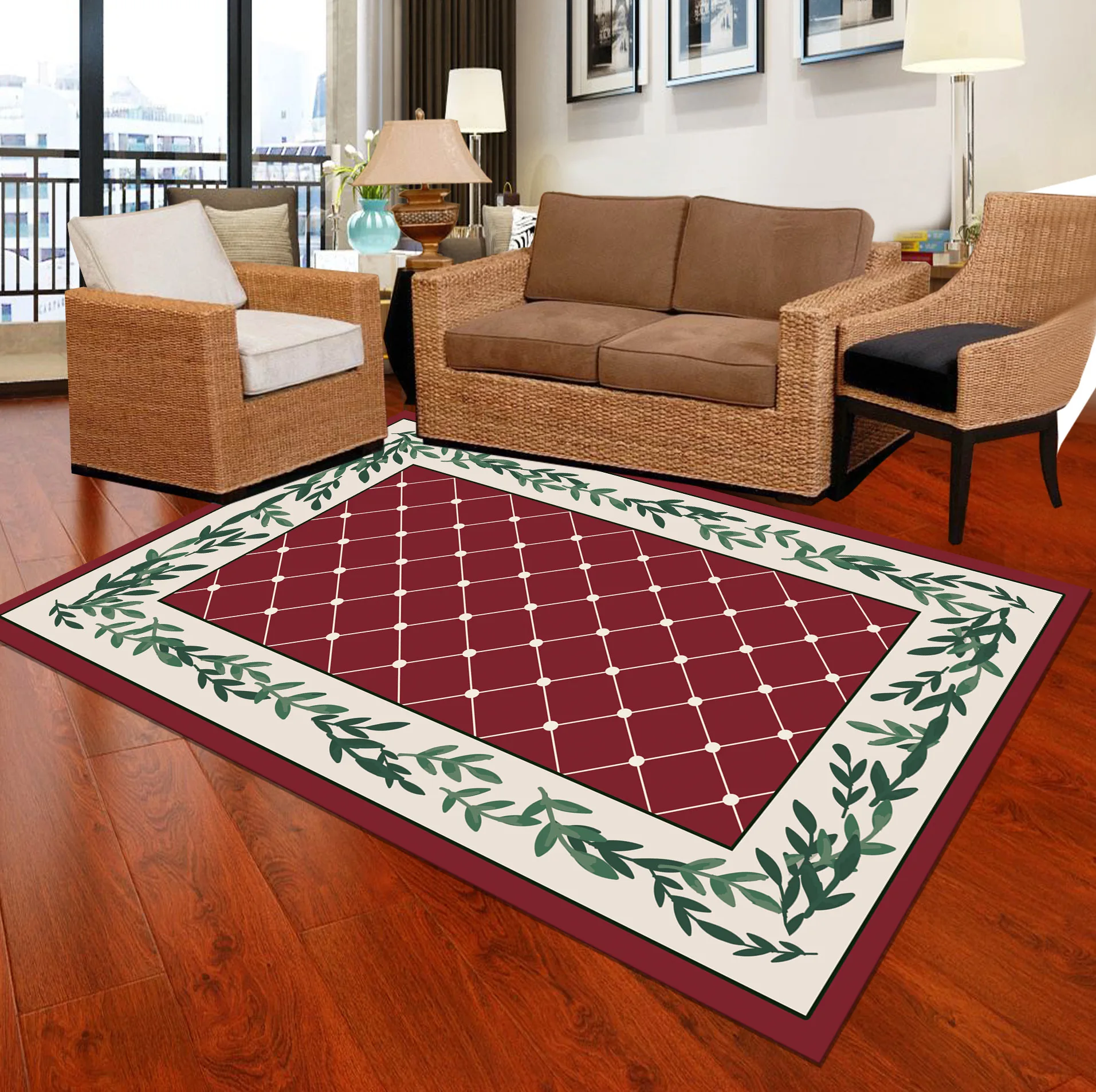 Zeegle European Rugs And Carpets For Home Living Room Anti-slip Sofa Table Area Washable Bedroom Floor Mats Cloakroom Rug | Дом и сад