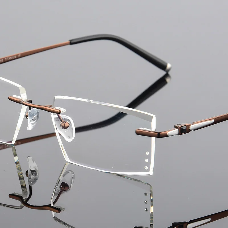 XINZE модные титановые очки Алмазная оправа для очков без оправы мужчин|frames for men|frames