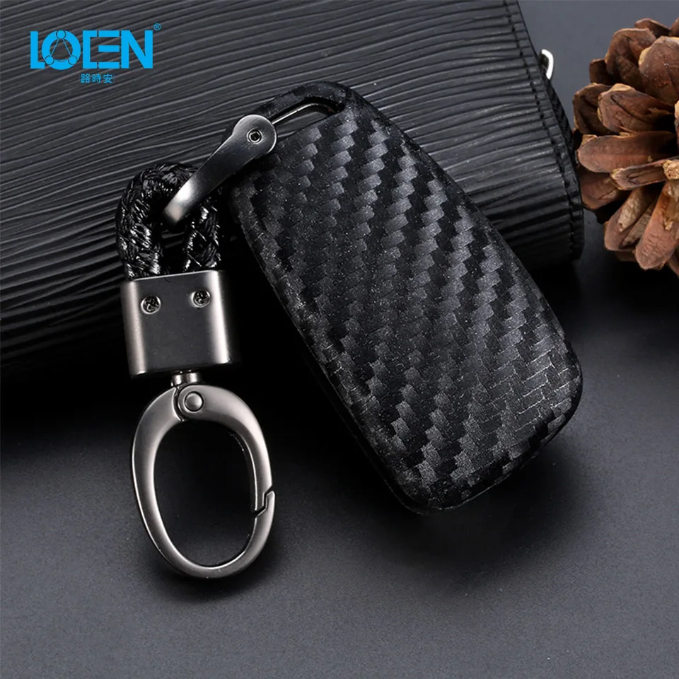 Автомобильные аксессуары чехол для ключей из углеродного волокна кристальная