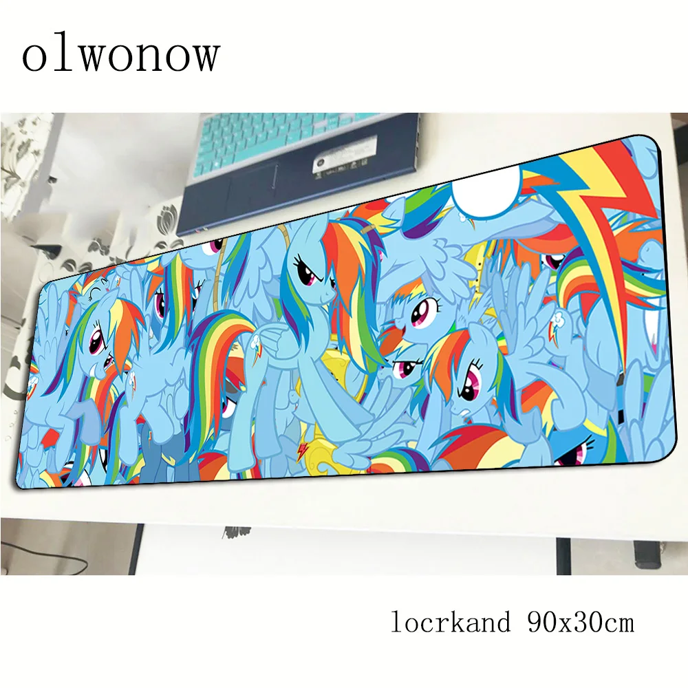 Коврик для мыши my little pony толстый игровой компьютерный коврик 90x30 см с