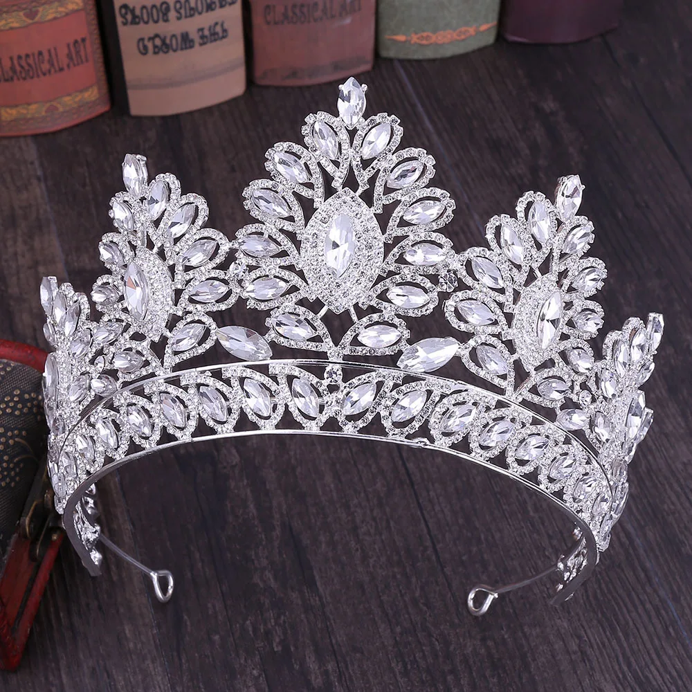 

2019 New Fashion Crystal Bridal Crown Wedding Hair Jewelry Baroque Princess Big Crowns Bride Tiaras Hairbands
