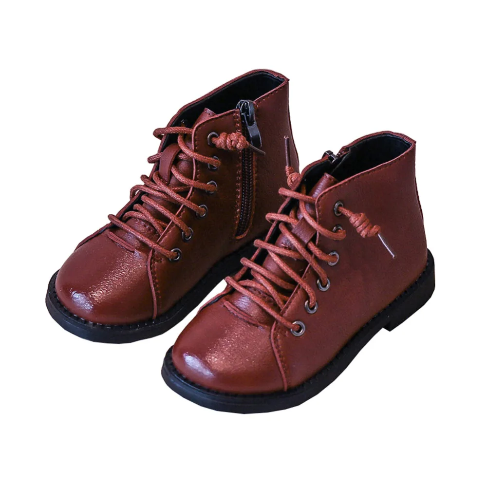 Acgicea дети из искусственной кожи для малышей сапоги осенние ботинки martin девочек и