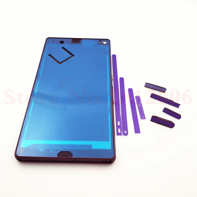 Корпус средняя рамка пластина lcd рамка Шасси для sony Xperia Z L36H L36i C6603 C6602 с кнопкой питания Пылезащитная крышка