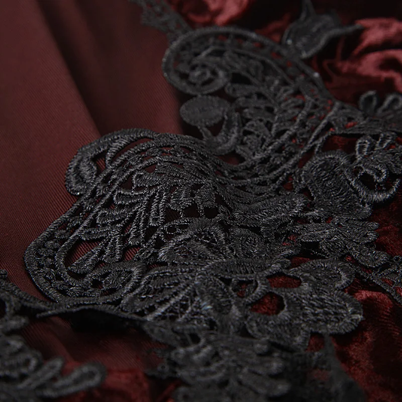 Женская Вельветовая рубашка с длинным рукавом в готическом стиле готический