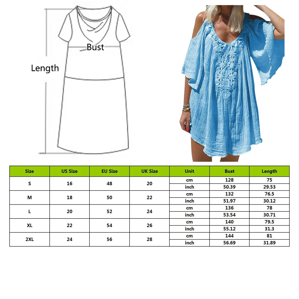 2019 летнее Новое Женское кружевное пляжное платье белое с открытыми плечами