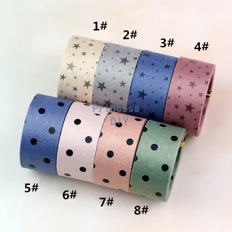 5 м/лот 10 25 40 мм с принтом горошек Ткань ленты грогрен Ribbbon хлопок слоев DIY бабочкой