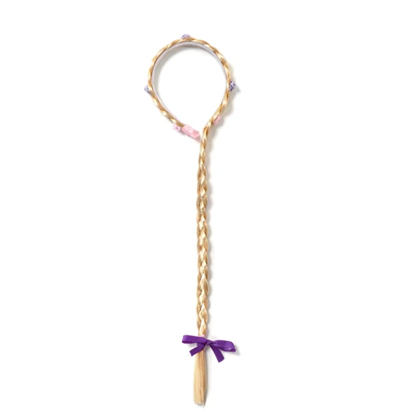 Rapunzel Headband B Красный парик Русалочки для девочек; Детские вечерние волосы принцессы Эльзы, Анны, Авроры, Рапунцель, косы, жасмин, Моана, божья коровка, единорог - Цвет: Rapunzel Headband B