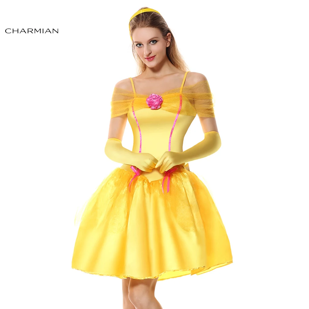 Charmian Новый Сказочный Белль принцесса косплей костюм для женщин аниме Хэллоуин