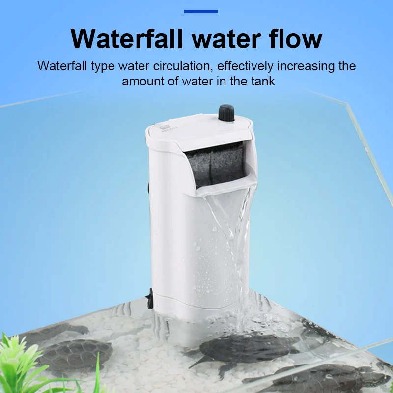 Фильтр воды водопад с насосом циркуляционное устройство тихий для аквариума