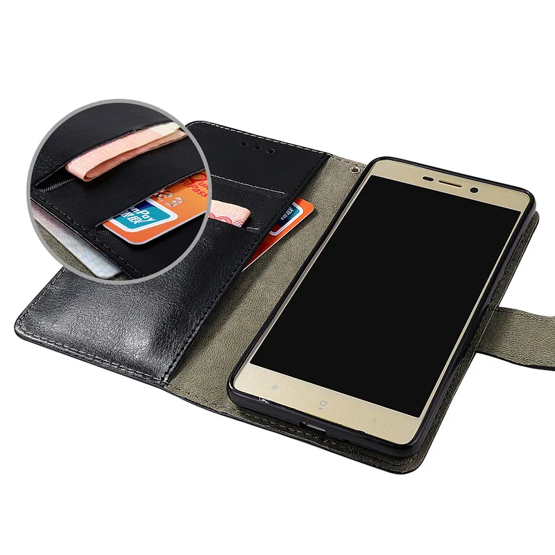 Кожаный чехол для Xiaomi Redmi 3 S 4 Pro 4A брендовый высококачественный флип кошелек