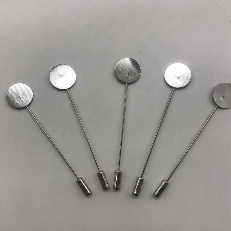 Дешевые Продажи 6 шт./пакет 8 см длинная серебряная брошь булавка ручной работы