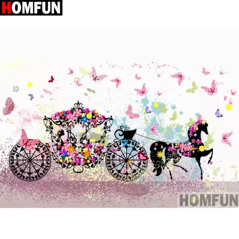 

Картина для алмазной вышивки «бабочка» HOMFUN A17291, алмазная вышивка «сделай сам» с квадратными/круглыми стразами, 3d-вышивка крестиком, домашни...