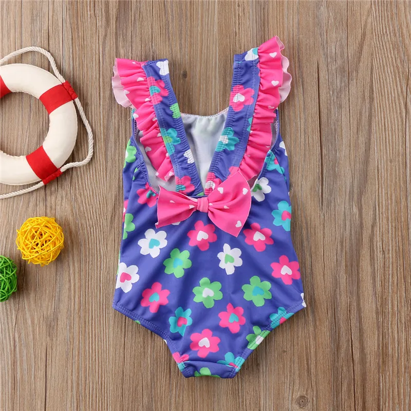 Детский купальник для девочек розового/фиолетового цвета новинка 2018