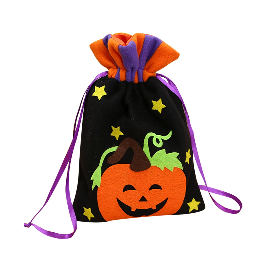 Surwish Хэллоуин нетканые конфеты Drawstring сумка прекрасный лечить или трюк для