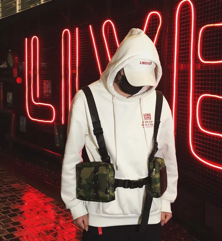 Новинка 2019 нагрудная сумка в стиле хип хоп kanye west street ins популярный стиль Военная