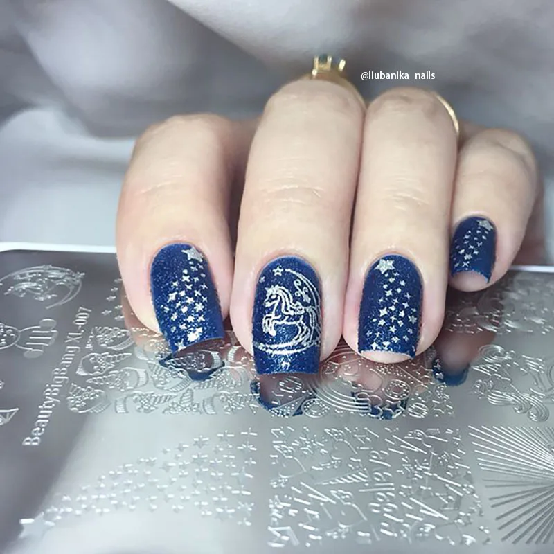 BeautyBigBang шаблон для ногтей пластины из нержавеющей стали Симпатичные кошки и собаки шаблон штамповки ногтей пластины прямоугольная печать для ногтей BBB XL-013