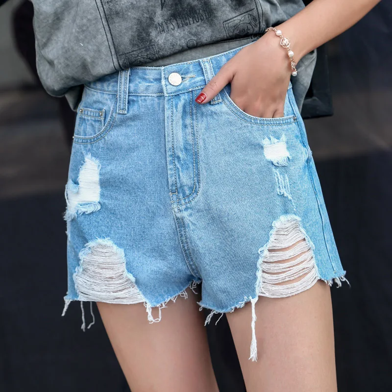 2018 летние рваные джинсовые шорты женские новые брюки корейские студенческие