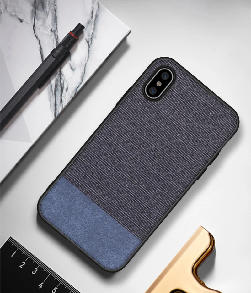 Для Iphone XR чехол, мягкий силиконовый край, роскошный тканевый чехол для Iphone XS Max, текстильный Хлопковый чехол для Iphone x 7 8 Plus 6 6s