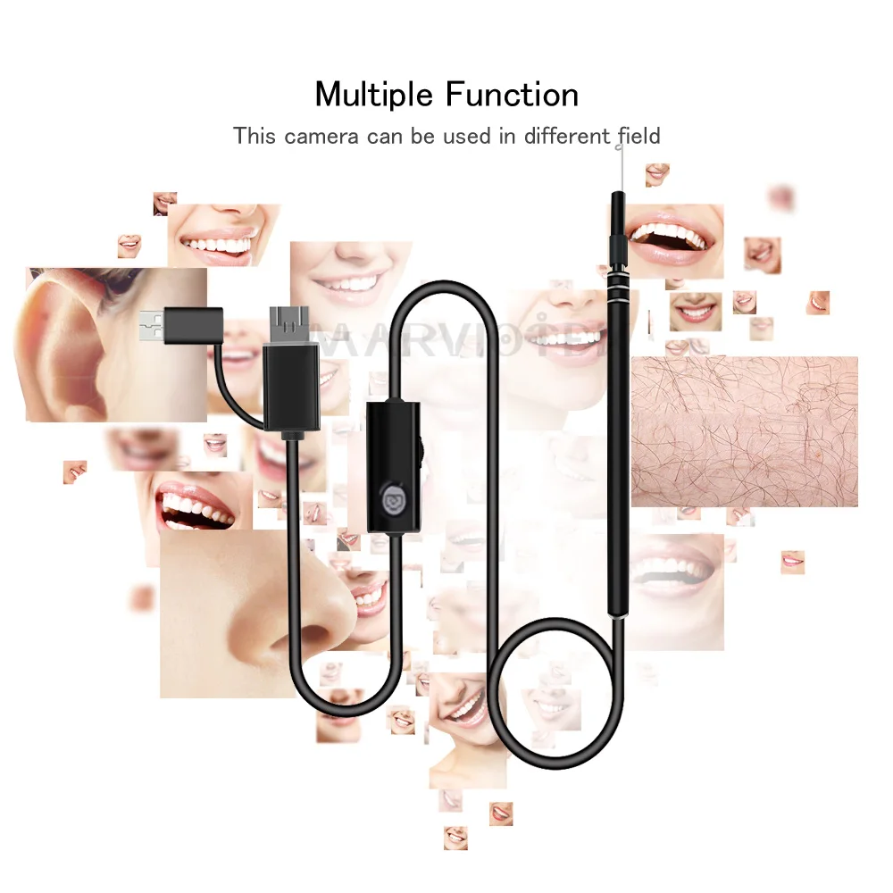 Эндоскоп камера USB 3 в 1 инструмент для чистки ушей эндоскоп HD визуальный