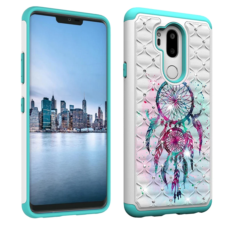 Украшенный искусственными бриллиантами чехол для LG G7 ThinQ LMG710EM G710EM G710N блестящий