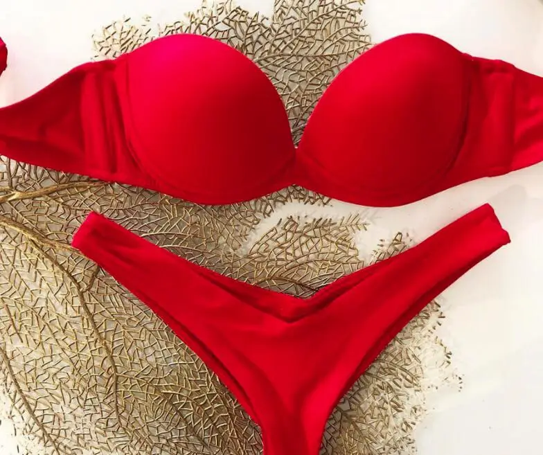 Для женщин купальный костюм бикини купальник 2019 леопарда Бразильский Купальник