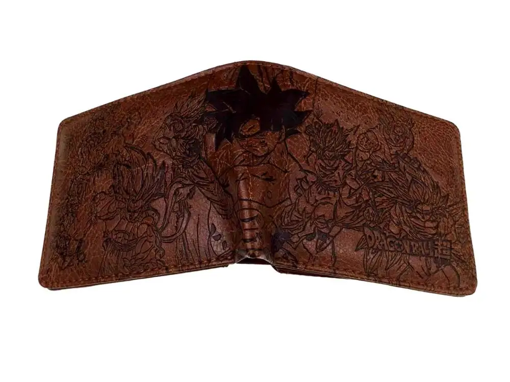 Новый аниме Dragon Ball Z Двойные Бумажник кожаный полиуретановый Кошелек для монет DBZ