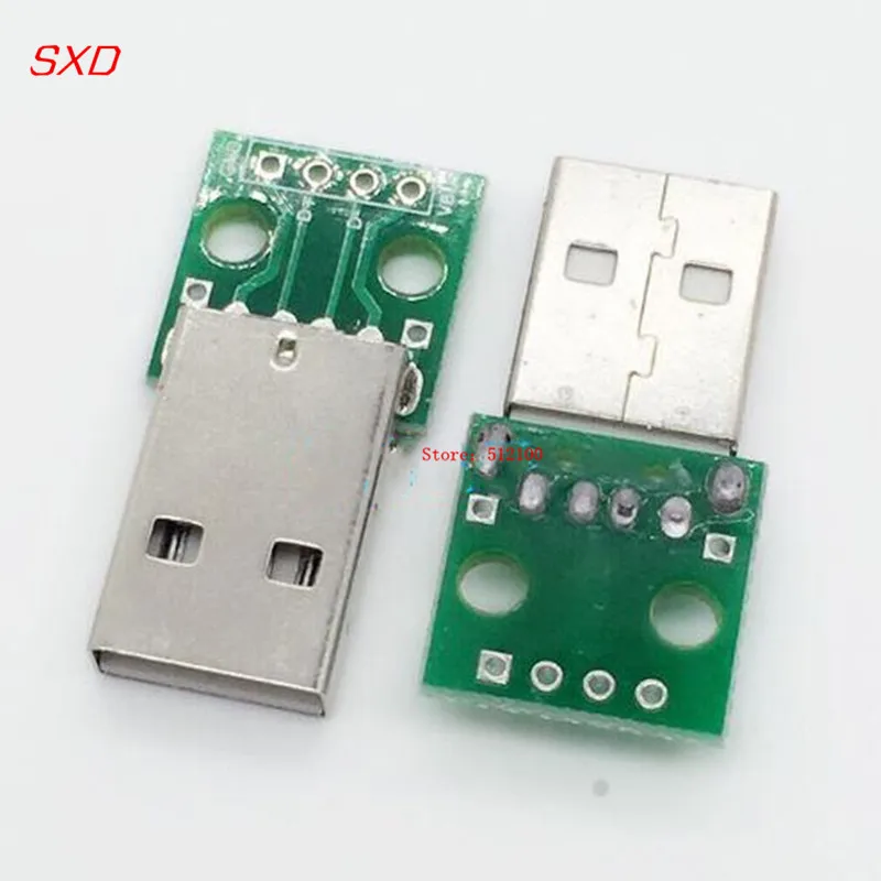 USB штекерные головки Dip 2 54 мм прямой штекер 4p прямая Штекерная Сварка питание для