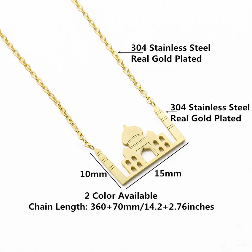 V притягивает сувенир мир знаковые значки ожерелье женщин Тадж Махал очарование