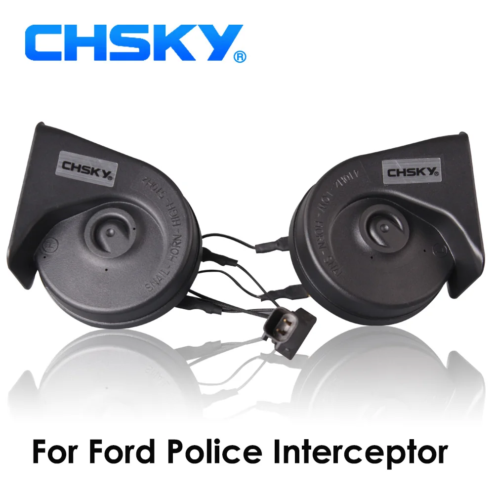 Chsky автомобильный клаксон Улитка Тип звуковой сигнал для Ford полицейский перехватчик 2013 до 12V громкость 110-129db Авто Рог Высокая Низкая клаксон