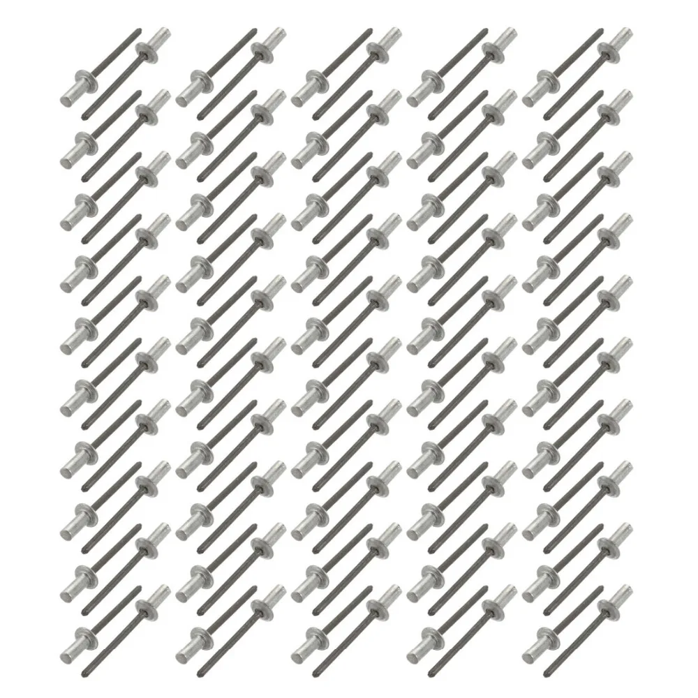 UXCELL 100 шт. 4 мм x 10 алюминиевые круглые купольные заклепки с закрытым концом