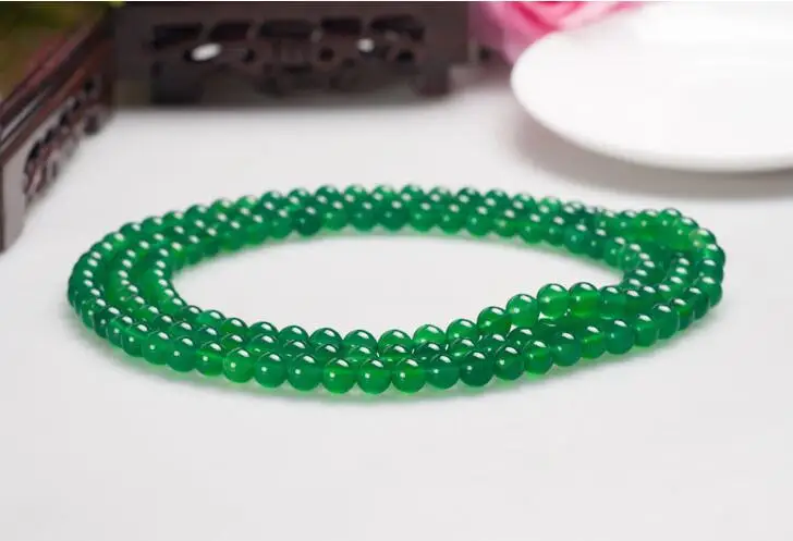 Высококачественные ювелирные изделия из зеленого агата халцедона натурального