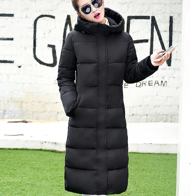 Женская зимняя длинная куртка 2020 НОВАЯ тонкая теплая хлопковая стеганая с