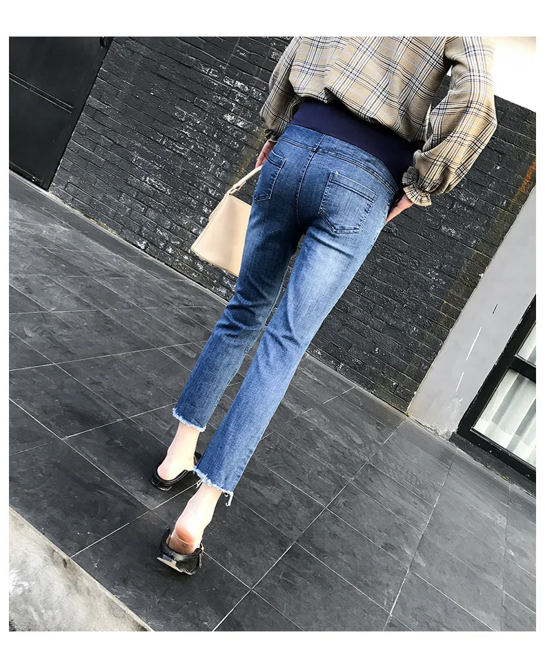 Модная одежда для беременных Fdfklak 2018 эластичные повседневные брюки ковбойские