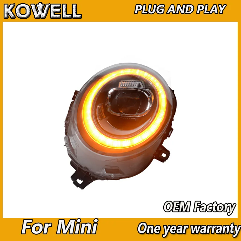 

KOWELL Car Styling For Mini F55 F56 cooper led headlights For F57 All LED head lamp Angel eye led DRL+turn signal front light
