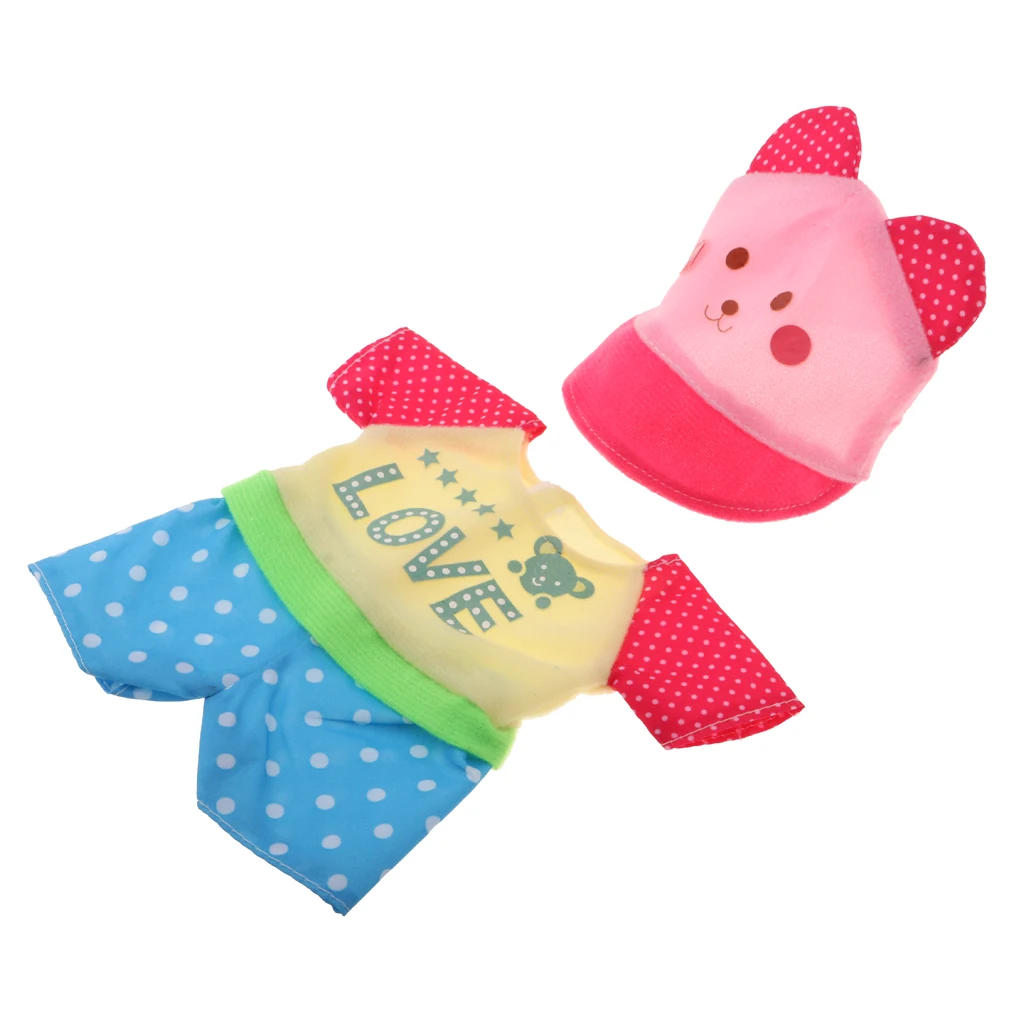 Модная кукла ручной работы комбинезон с коротким рукавом и шапка костюм одежда